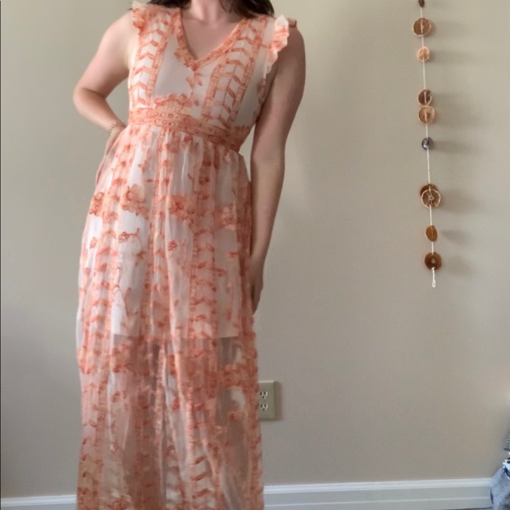 Orange floral maxi - SOLD ELSEWHERE